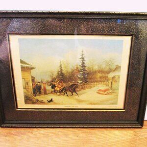 Antiq Wood Framed Cheating The Toll By Cornelius Krughoff